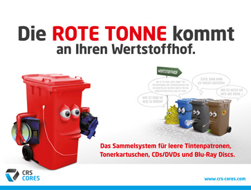 Die ROTE TONNE kommt an Ihren Wertstoffhof.